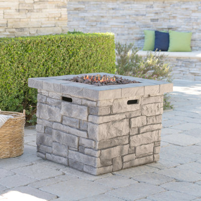 30" Outdoor Square Mgo Propane Fire Pit - 40,000 BTU
