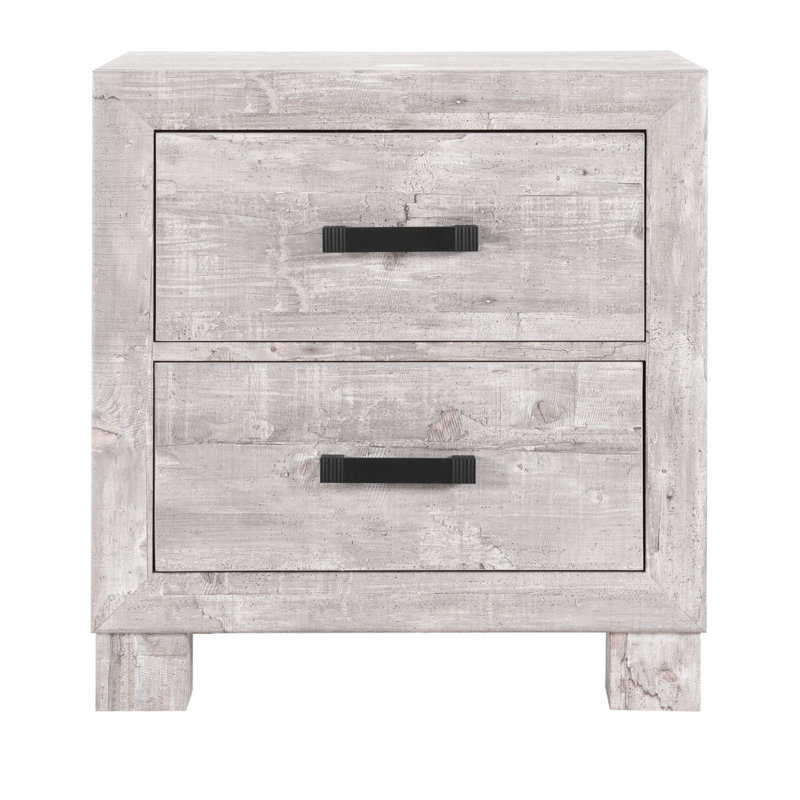 2 Table de chevet grise avec style et espace de tiroir spacieux