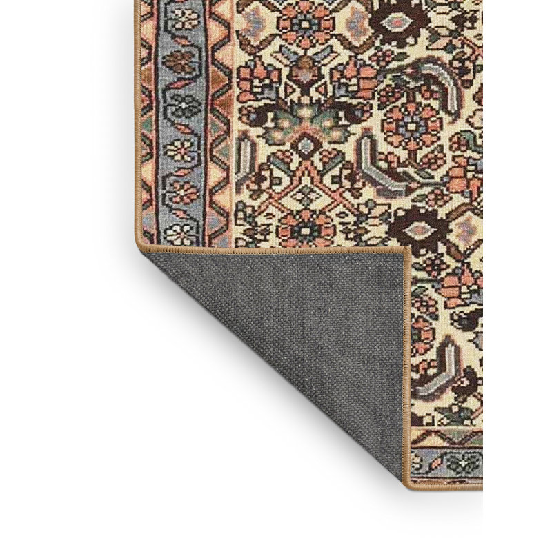 Tapis traditionnel mehroon/noir/bleu, Rectangle 5 pi x 7 pi