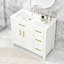 Lavabo de salle de bain rectangulaire 19,68 "