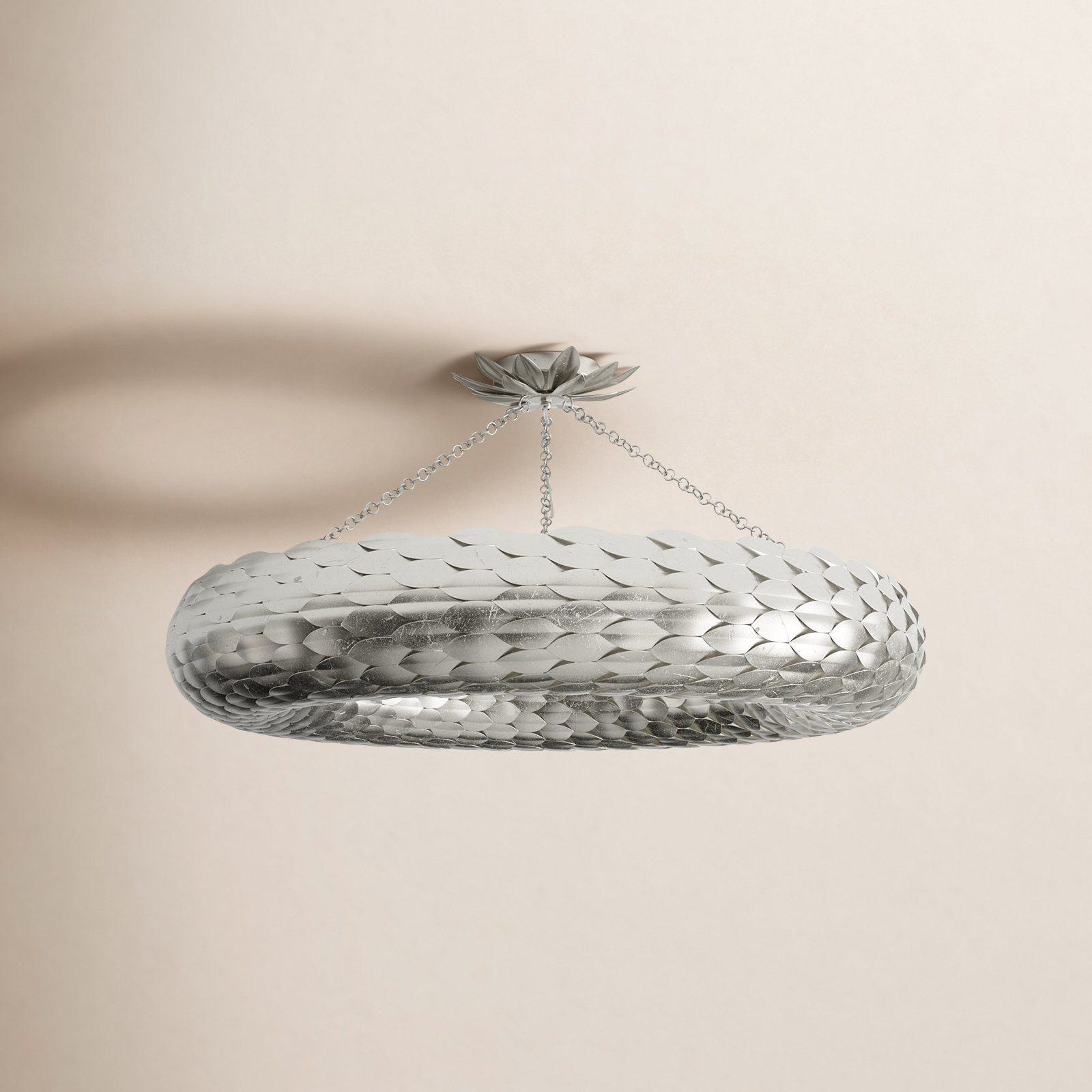Adelynn 8-Light Chandelier, Antique Silver, 13.5" H x 33.5"W x 33.5"D
