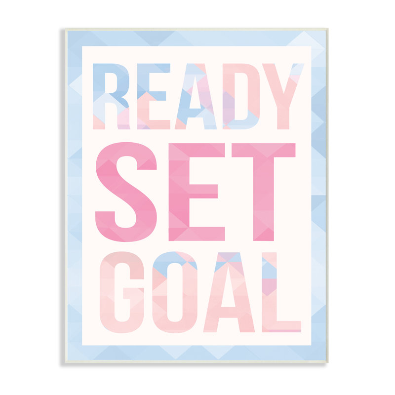 « ready set goal », art mural, H 15 po x l 10 po x P 1,5 po, Plaque murale
