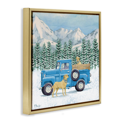 Cadre flottant Winter Pups & Truck, design par Paul Brent