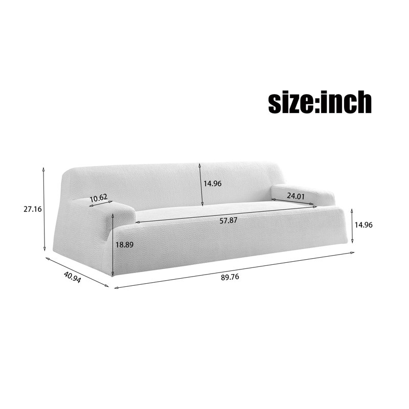 Rawn Upholstered 89.76'' Sofa, Camel Fabric