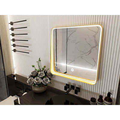 Lighted LED Mirror with Defogger, Dimmer & Adjustable Color Temperature