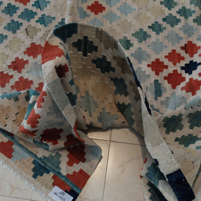 Remillard Geometric Hand Woven 180cm X 240cm Area Rug, Wool