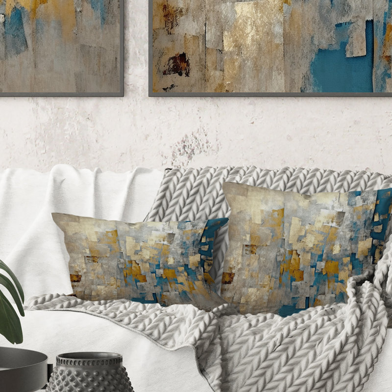 Coussin décoratif Southern Sunrise Abstract Expressionism VI - Abstract Collages