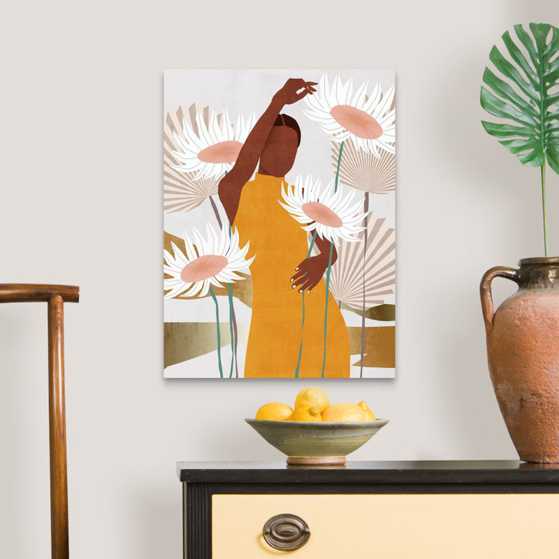«Sun Kissed Woman II» par Melissa Wang - reproduction d'art, H 24 po x l 18 po x 1,25 po, Toile tendue