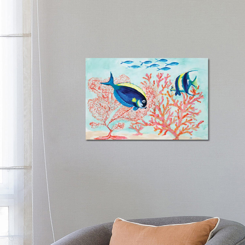 Coral Reef I by Julie Derice - Wrapped Canvas Gallery-Wrapped Canvas Giclée, 66.04 cm H x 45.72 cm W