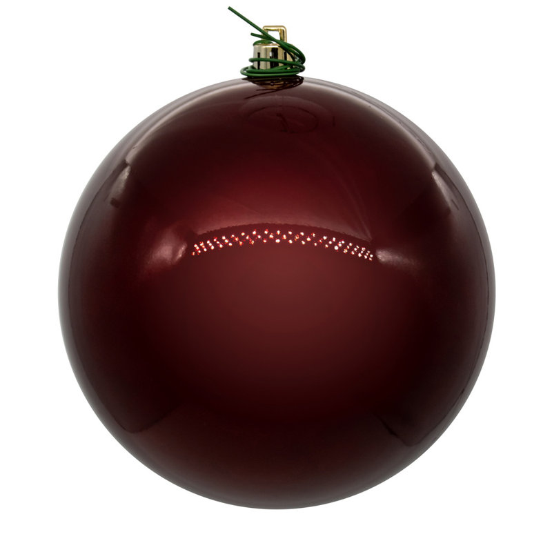 4'' Solid Shatterproof Ball Ornament, Wine