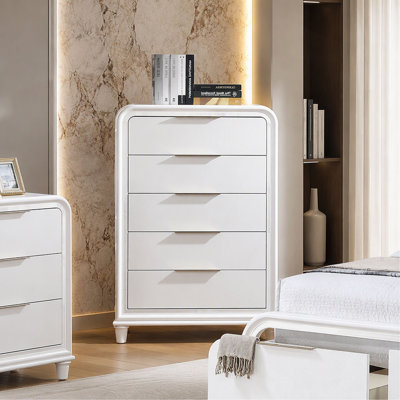 Meuble de chambre classique classique en bois massif à 5 tiroirs 1 pièce