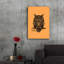 «Warrior Owl On Orange» par Rachel Caldwell, art mural en verre acrylique-1136141936
