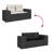 Vidaxl Garden Sofa Set Black