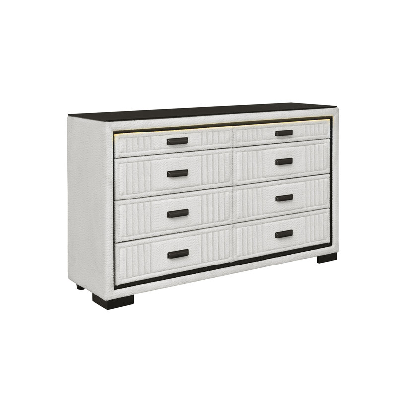 Commode blanche et noire Isaiah