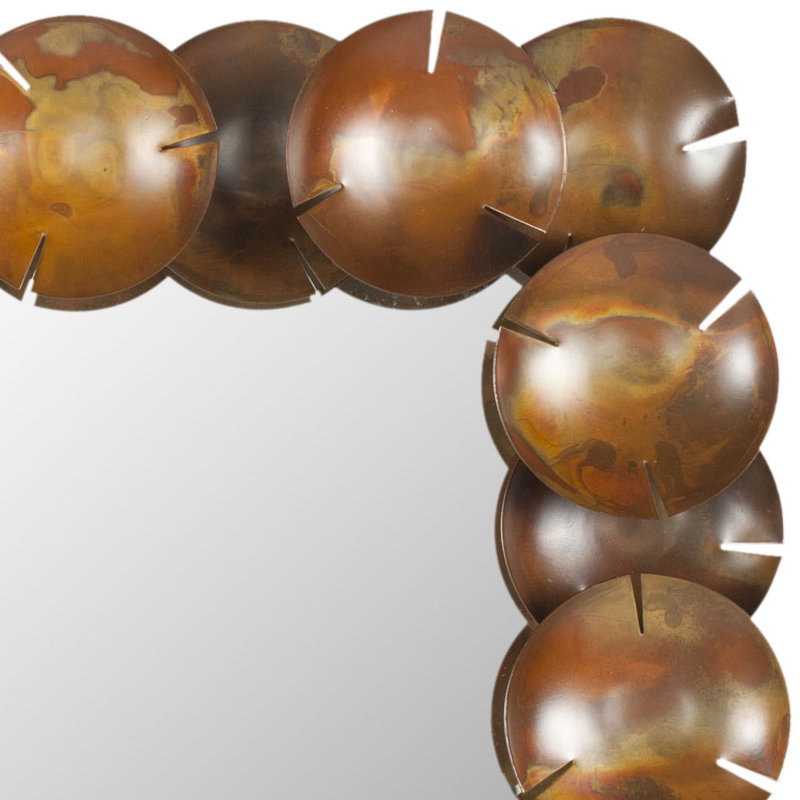 Miroir d'appoint rond et moderne Chanelle