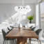 Lustre élégant avec 4 lumières et 20 globes de verre