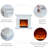 Beige Solid Wood Electric Fireplace-331982579