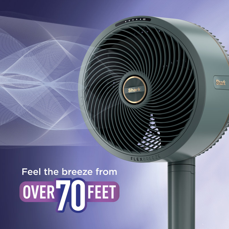 Shark Flexbreeze Outdoor & Indoor Fan With Instacool Misting Attachment, Hawaiian Gray