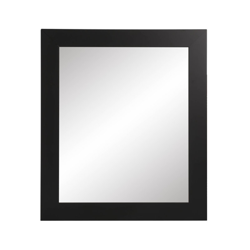 Miroir mural Carnaghliss, 41 po x 32 po, Noir mat
