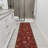Homeline Non-Slip Rubberback Floral Leaves Indoor Runner Rug, Dark Red-1698707245-1699440360