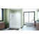 Flex 60" W x 36" D x 78" H Semi-Frameless Square Tub Enclosure with Fixed Panel and Base Included