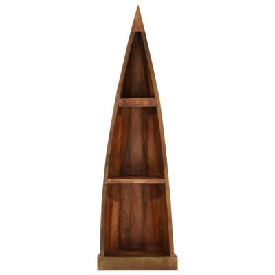  Wooden Boat Cabinet Storage Shelf Bookcase Standing Shelves Bookshelf