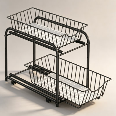 2-Tier Under Sink Organizer with Sliding Baskets