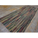 Allover Geometric 1930s Antique Hand Knotted Pile Multicolor Jewel Tones Wool American Usa Rug