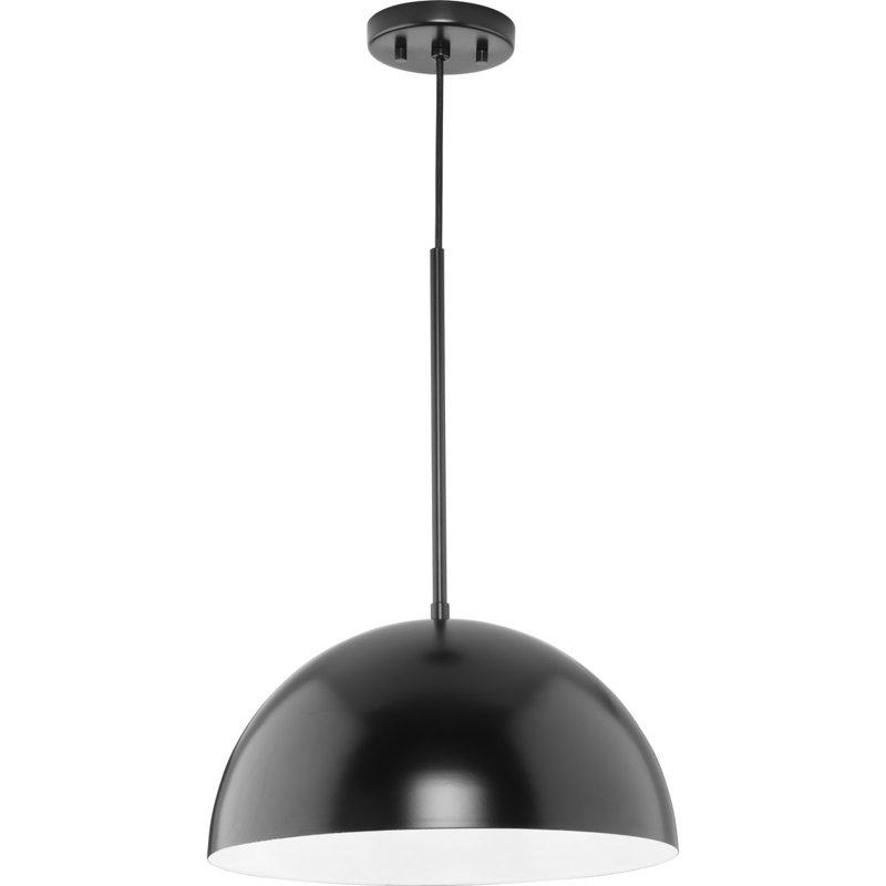 Ashantae 1 - Light Dome Pendant, 120.5" H x 15.75" W x 15.75" D, Matte Black
