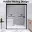 Porte de douche coulissante double 60 po à 56 po x L 72 po