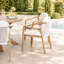 Ensemble repas pour 6 personnes en aluminium avec table ronde, coussins inclus