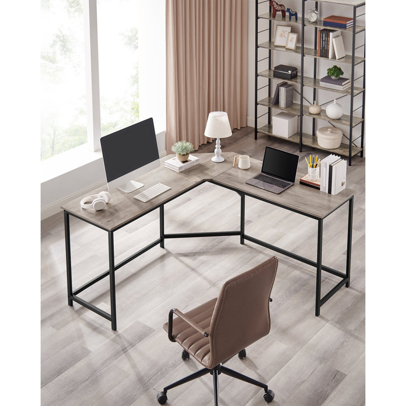 Myra L-Shape Desk, Greige