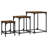 17 Storeys Nesting Coffee Tables 3 Pcs Smoked Oak Engineered Wood