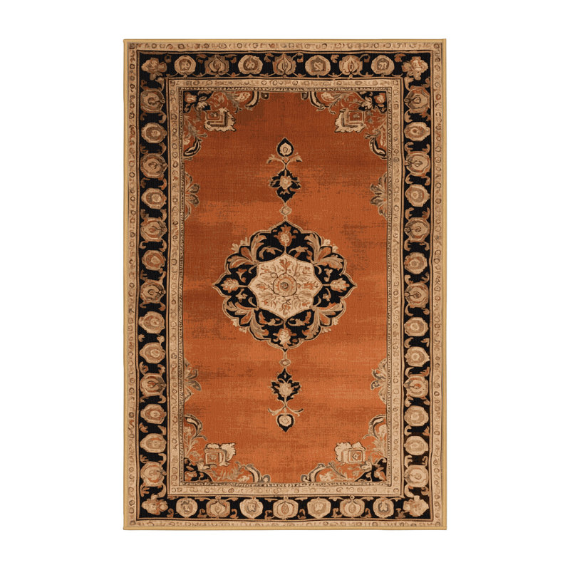 Tapis brun français lavable à la machine, Tapis de couloir 2 pi x 4 pi