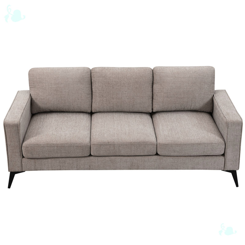 Ensemble de canapés 3 pièces, Tissu chameau