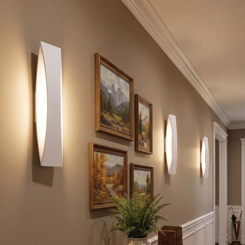 17 In. White Aluminum Dimmable Led Indoor Outdoor Wall Light, 17" H x 4.75" W x 4.25" D, White