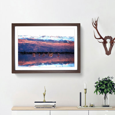 Flamingos at Sunset - Picture Frame Painting Print