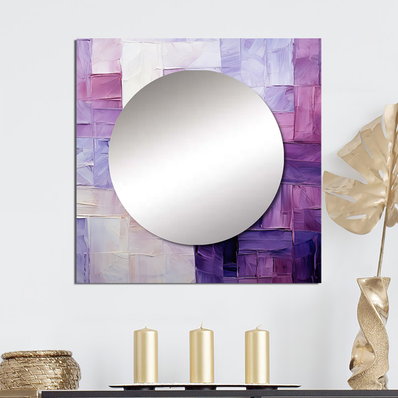 Heatherlee - Lilac Lattices Abstract Shapes, 36 po x 36 po