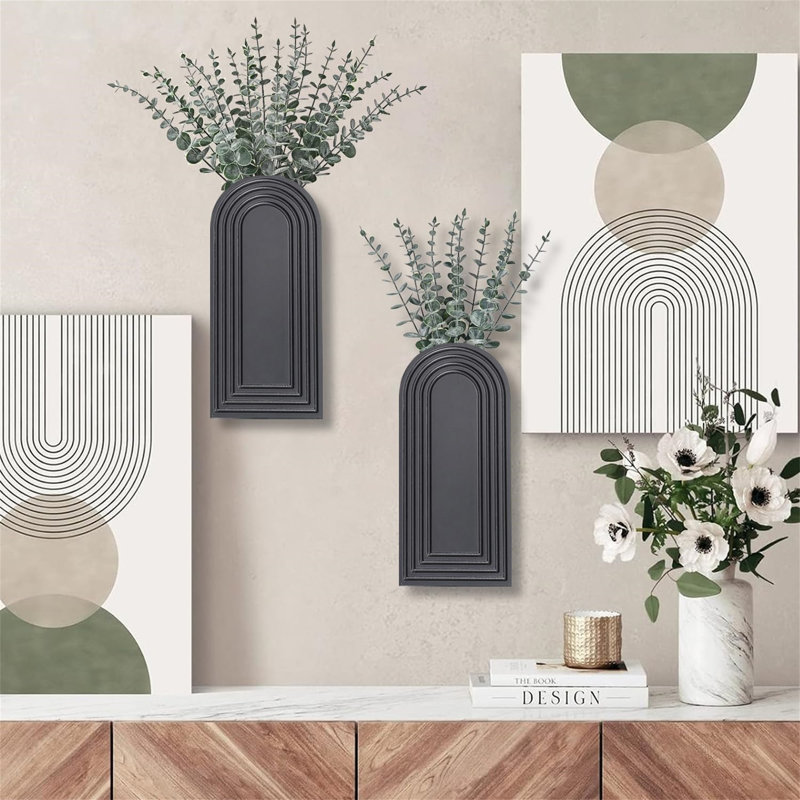 2 Piece No Frame Set on Wood, Black