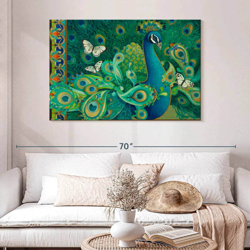 Paisley Peacock, 32" H x 48" W