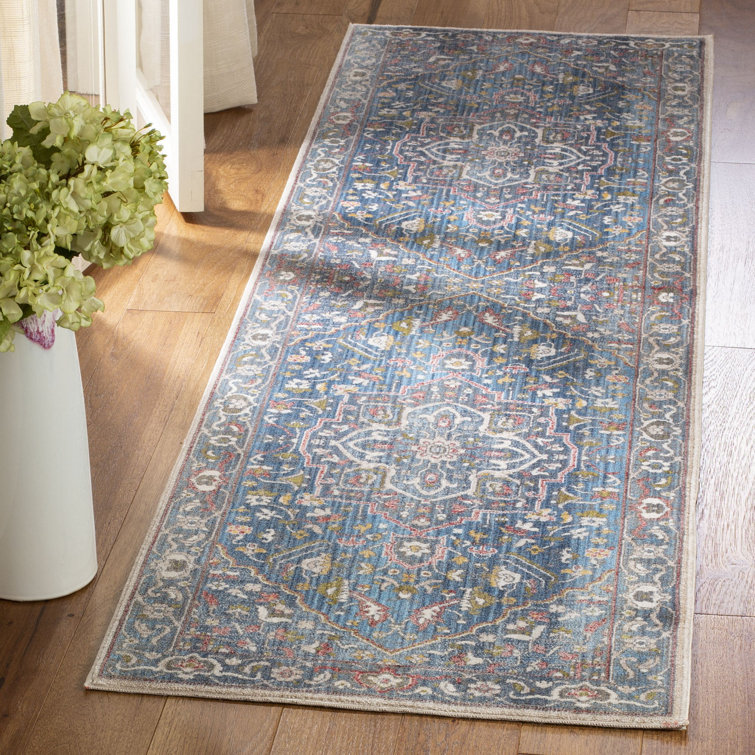 Tapis bleu foncé Bode