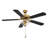 52" Garrett 5 - Blade Standard Ceiling Fan in Natural Brass/Brown Blades with Light Kit Included-88567994