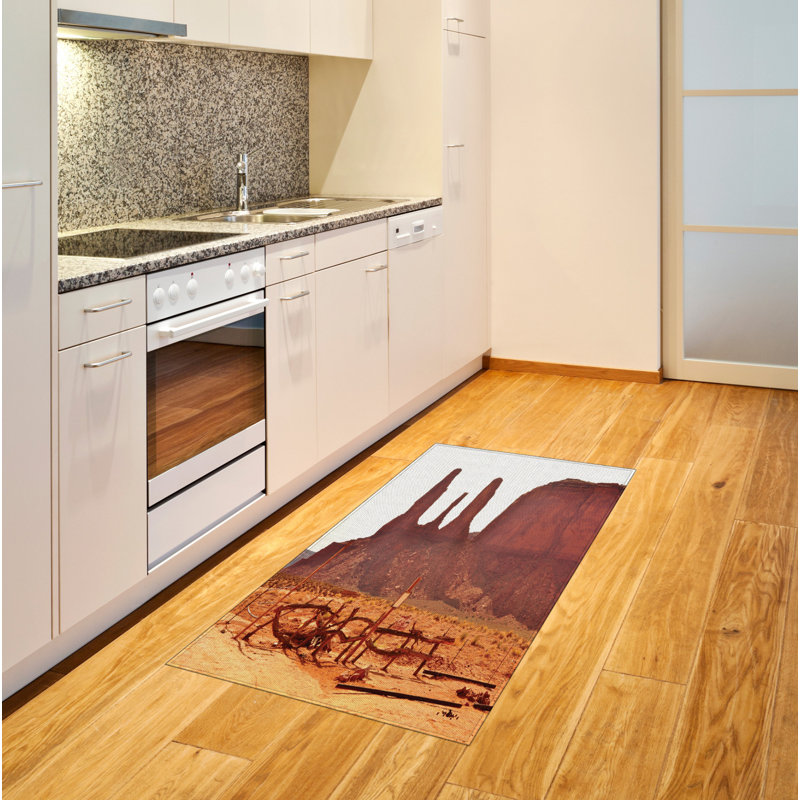Canyon Tan High Density Long Fiber Poly Threads Decorative Area Rug Carpet, Rectangle 2'7" x 5'