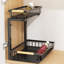 Rangement sous l'armoire à 2 niveaux pour cuisine, hauteur réglable 16,5 à 19,2 po, organisateur de rangement sous évier en acier au carbone - 4 ventouses antidérapantes, organisateur d'armoire escamotable pour la salle de bain-714493