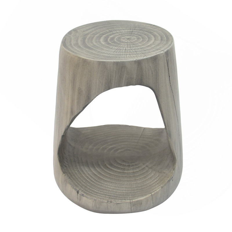 Hollow Side Table, Wood-Like Texture