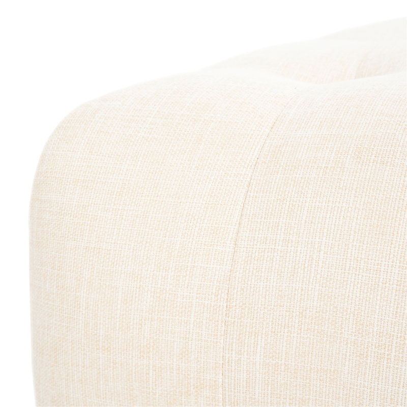 Carré en lin beige, contreplaqué de haute qualité, éponge élastique à densité, 35,26 lb, fabrication en bois massif de 30,73 po de profondeur