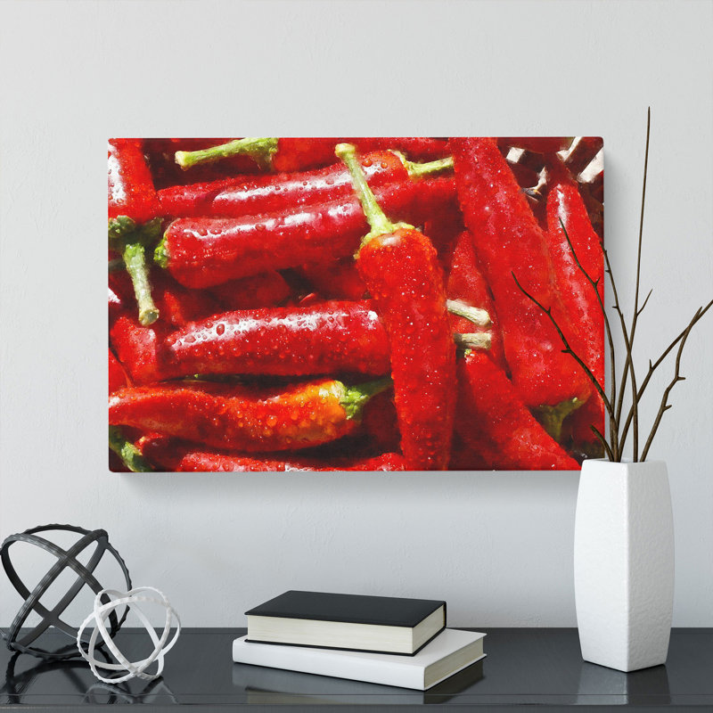 Red Chilli Peppers - Wrapped Canvas, 35cm H x 50cm W x 3cm D