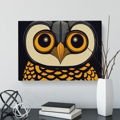 Owl Art Vintage Vol.2 Abstract - Wrapped Canvas