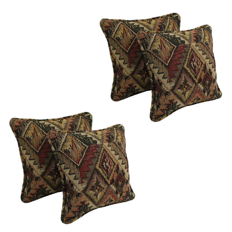 Geometric Cotton Blend Reversible Throw Pillow, Hawthorne