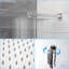Dual Shower Head - 12 Inch Wall Mounted Square Shower System With Rough-In Valve-118534782